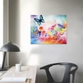thumbnail image 4 of COMIO  Butterfly Pictures Decor Wall Art Print on Canvas Pink Wtercolor Poster for Bedroom Bathroom Kids Room Ready to Hang, 4 of 5