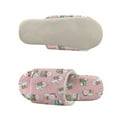 thumbnail image 5 of COEQINE West Highland Terrier Pink Warm Slippers for Women, Lightweight Christmas Fuzzy Slides Warm House Sandals Portable Bedroom Shoes Open Toe Slip On Slippers for Her Mom Ladies Guest, 38-39, 5 of 7