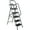 Black#0, variant on Step Ladder 5 Step Ladder, Folding Step Stool with Wide Anti-Slip Pedal, Sturdy Steel Ladder 330 LBS Load Capacity, Convenient Handrail, Lightweight, Portable Steel Step Stool,Aluminum Ladder