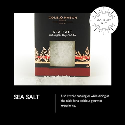 Cole & Mason Gourmet Spice Refill Box - Pairs Well with Chicken, Beef, Pork & More - Peppercorn Refill for Salt & Pepper Mill Grinder - Sea Salt & Black Pepper 15.9 Oz Box Set
