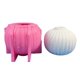 thumbnail image 1 of Sphere Candlestick Molds Striped Ball Shaped Candle Holder Molds for Making Tealight Holder Candlestick DIY Craft, 1 of 4