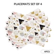 thumbnail image 2 of Placemats Set Of 4 / 6, Geometric Triangle Placemats For Dining Table Indoor/Outdoors Heat Resistant Washable Placemats 18" X 12", 2 of 8