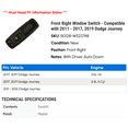 thumbnail image 2 of Front Right Window Switch - Compatible with 2011 - 2017, 2019 Dodge Journey 2012 2013 2014 2015 2016, 2 of 2