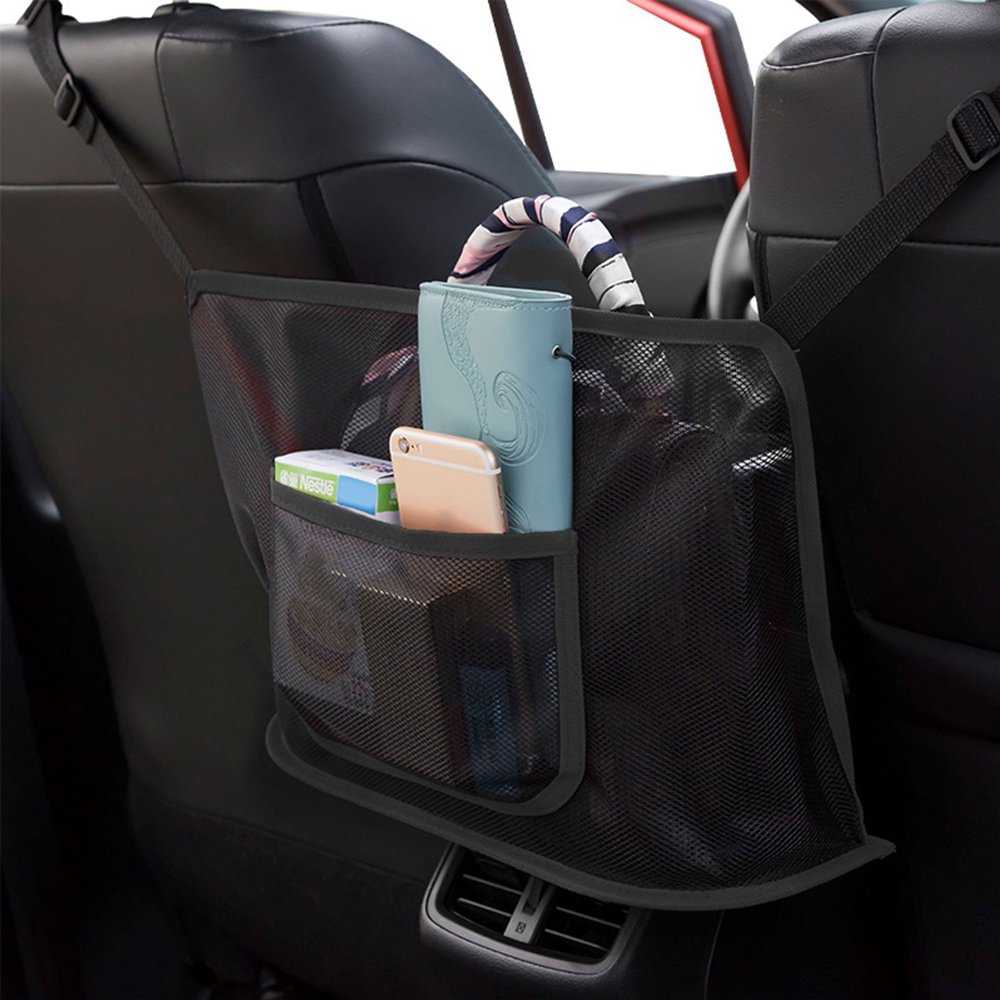 Car Net Pocket Handbag Holder Between Car Seat Storage, Car Seat