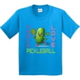thumbnail image 3 of Inktastic Funny Peace Love Pickleball Youth T-Shirt, 3 of 5
