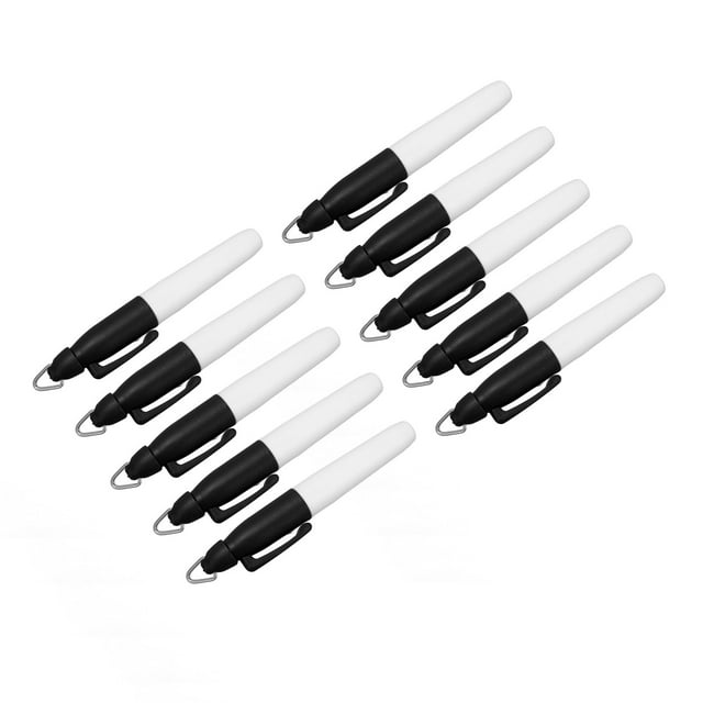 Alignment Ball Marker, Drawing Coloring, Red Hat Design 10pcs Oil Based Golfing Marker Pen, Ideal for Drawing and Coloring