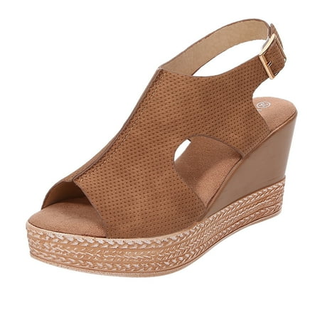 

CieKen Women Platform Sandals Hollow Summer Fish Mouth Is Suitable For Party Shoes