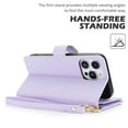 thumbnail image 6 of Wallet Case for Apple iPhone 15 Pro, RFID Blocking Flip Cover with 7 Card Slots, Cash Compartment Magnetic Closure Hands-Free Stand, Slim Protective Phone Case with Wrist Strap,Lightpurple, 6 of 6