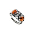 thumbnail image 2 of Anillo de ojo de búho Qarigey con brillo metálico amarillo ajustable, 2 of 6