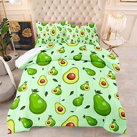 Avocado Comforter Set Twin Size Soft, Twin Size Bed Comforter Boy