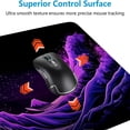 thumbnail image 5 of Kanagawa Mouse Pad Japan Legend Surfing Fantasy Purple Large Gaming Mouse Mat with Stitched Edges,Non-Slip Waterproof Rubber Base Mous Mat Office Computer Keyboard Laptop Home 31.5x11.8 Inch, 5 of 6