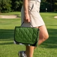 thumbnail image 2 of SEANATIVE Golf Cart Seat Covers Fit for EZGO Yamaha Club Car, Anti-slip 2 Person Club Car Towel Blanket, Portable and Foldable Design, Golf Ball Silhouette Pattern Green, 2 of 7