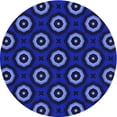 thumbnail image 1 of Ahgly Company Machine Washable Indoor Round Transitional Royal Blue Area Rugs, 7' Round, 1 of 7