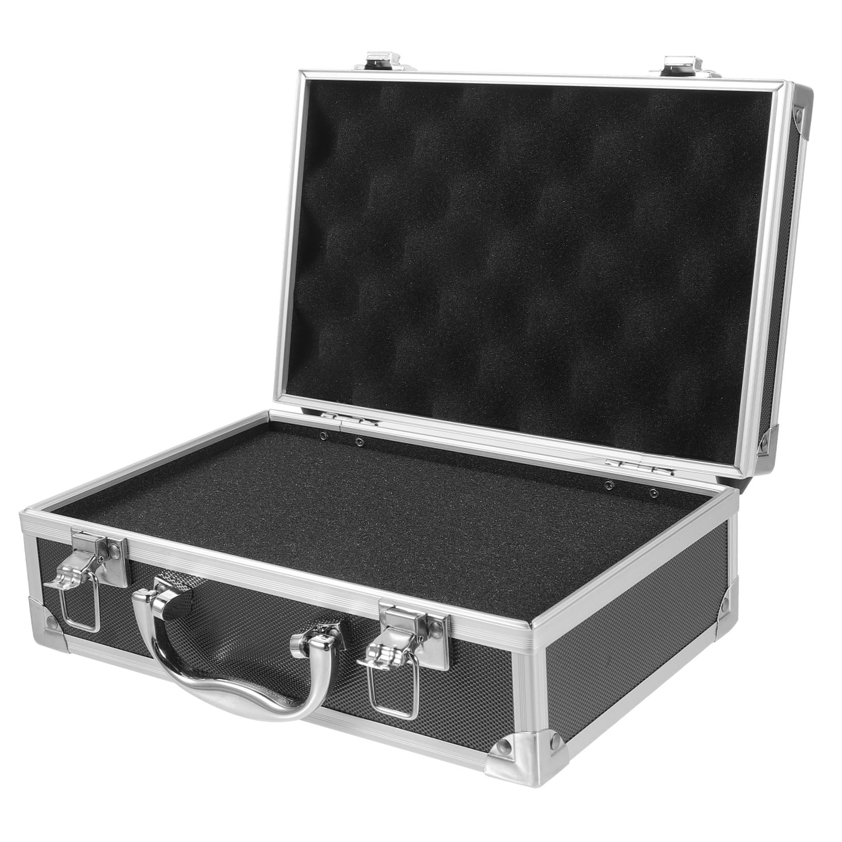 Portable Aluminum Alloy Tool Box Case Small Suitcases Black