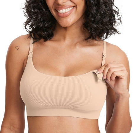 DELIMIRA Women s Nursing Bras Seamless Bralettes Wireless Maternity Breastfeeding Bra