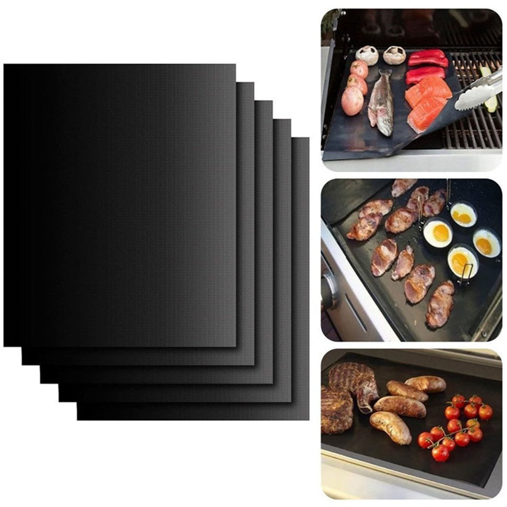 BBQ Grill Mesh Mat Set of 3 Non Stick BBQ Cooking Mat for Assisted ovens/Charcoal/Gas/Electric Grill/Bake/Cooking,Reusable and Easy to Clean 
