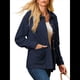 thumbnail image 1 of Chaqueta Acolchada Informal para Mujer, Camisa de Larga con Cuello Abotonado, Chaqueta de Otoño con Bolsillos Azul Oscuro M, 1 of 8