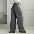 thumbnail image 5 of Wide Leg Pants Woman Warm Thick Plush Fleece Flannel Winter Home Jogging Pyjama Bottoms Flowy Pants, 5 of 5
