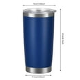 thumbnail image 2 of 20oz Insulated Stainless Steel Travel Mug Thermal Coffee Cup Leak Proof Tumbler with Reusable Lid for Hot Cold Beverages, 2 of 2