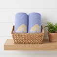 thumbnail image 6 of REGALWOVEN Hand Towels Set of 2 Embroidered Floral Pattern Decorative Towel Cotton Absorbent Soft Bathroom Hand Towel Set Light Grey 14" x 31", 6 of 7