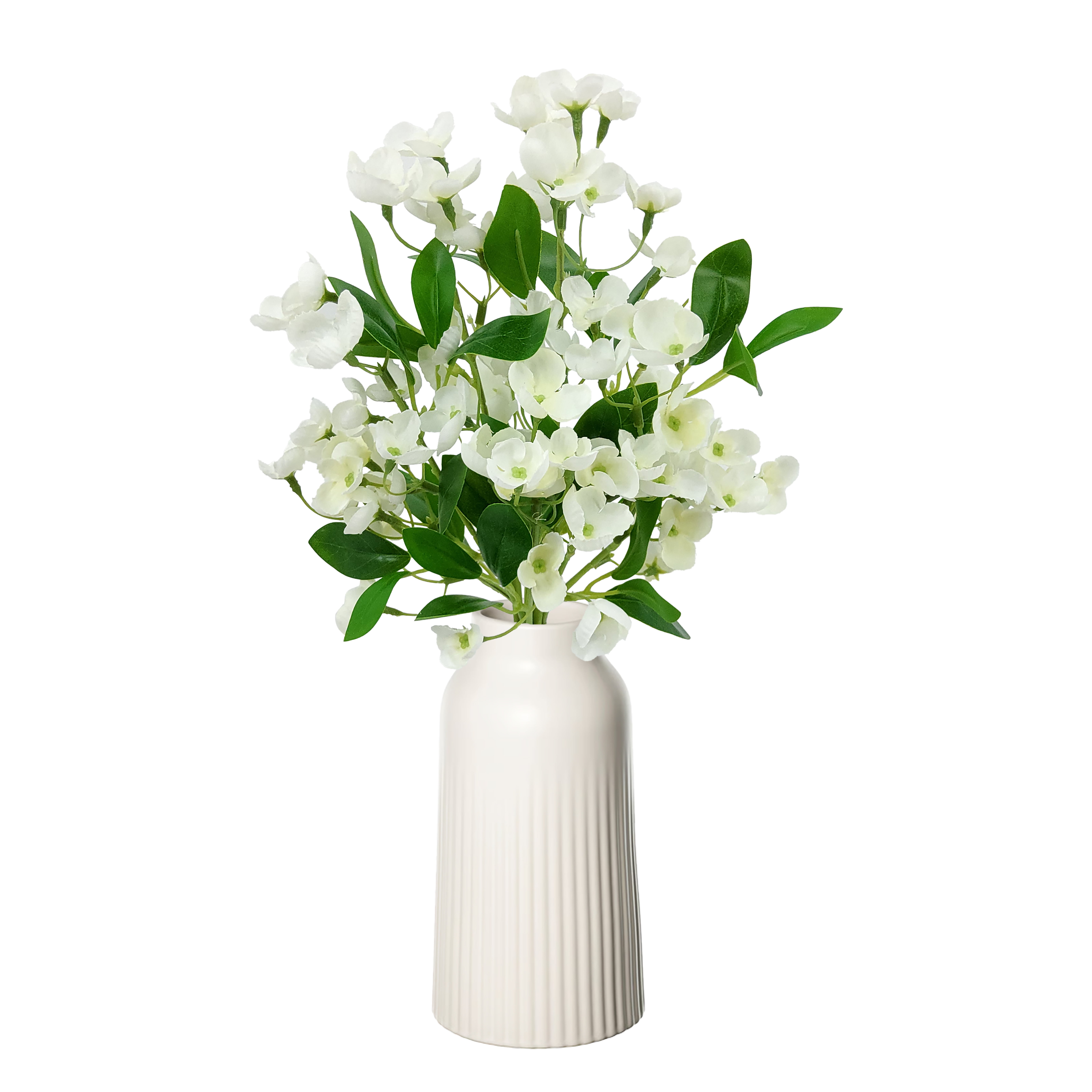 Mainstays 17in Indoor Artificial Wildflower Bundle, White Color