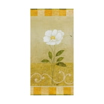Trademark Fine Art 'White Floral Yellow 3' Canvas Art by Pablo Esteban