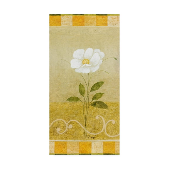 Trademark Fine Art 'White Floral Yellow 3' Canvas Art by Pablo Esteban