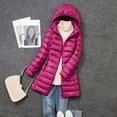 thumbnail image 4 of Women Warm Lightweight Jacket Hooded Jacket Women Hoodless Windproof Winter Coat Cold Coat with Recycled insulation Winter Slim Long Hooded Warm Down Coat Outerwear Medium, 4 of 4