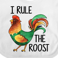 thumbnail image 4 of Inktastic Farmer I Rule the Roost Rooster Boys or Girls Baby Bib, 4 of 4