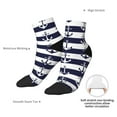 thumbnail image 6 of Fuzoiu Anchors Print Adult Socks, Crew Moisture-wicking Socks, Unisex Cushion Crew Socks,Casual Sports Ankle Socks, 6 of 7