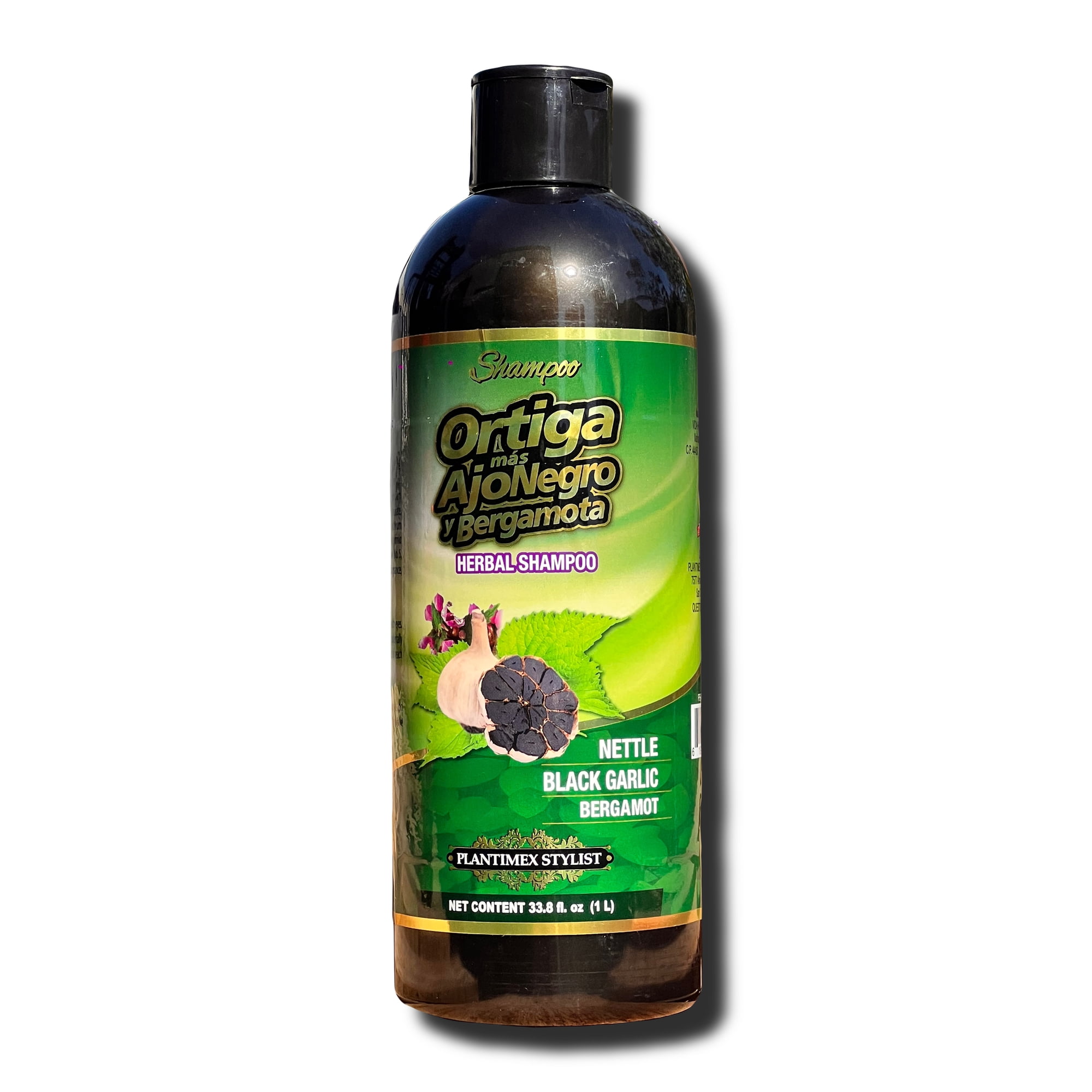 Shampoo Ortiga Ajo Negro y bergamota