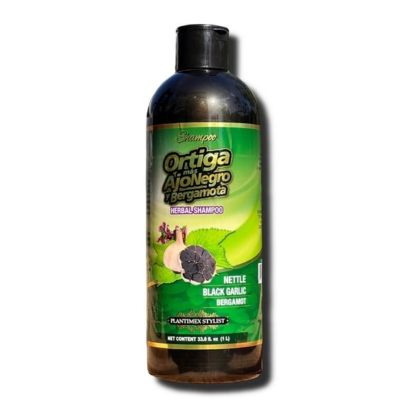 Shampoo Ortiga Ajo Negro y bergamota