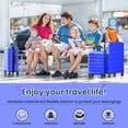thumbnail image 2 of AnyZip Luggage Sets 3 Piece Hardshell Suitcase Set PC ABS Lightweight Travel Suitcases with 4 Double Spinner Wheels TSA Lock 20 24 28 Inch Blue, 2 of 7