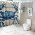 thumbnail image 7 of Fenyluxe Crab Shower Curtain 100% Polyester Fiber Washable with Hooks for Bathroom Home Decor 36"x72, 7 of 7