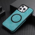 thumbnail image 4 of Decase Designed for iPhone 15 Magnetic Case [Compatible with Mag-Safe],Ultra Thin Lightweight Shockproof PU Leather Protective Cover,for Apple iPhone 15,green, 4 of 5