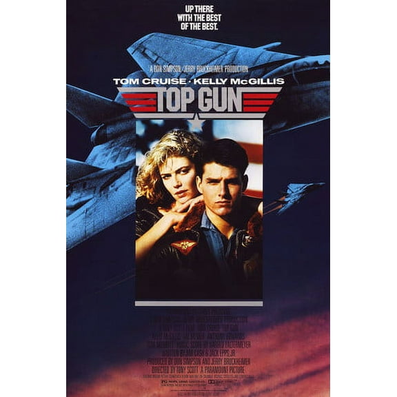 Tom Cruise and Kelly McGillis in Top Gun movie art 24x36 Poster