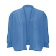 thumbnail image 7 of Sevevn Cardigan Sweaters for Women Women's Chiffon Cardigan Long Sleeve Casual Tops Blouse Cardigan Savings Up to 30% Off Blue L, 7 of 7