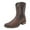 Brown, variant on Leozcaa Cowboy Boots for Men Mid Calf Boots Western Classic Embroidered Square Toe Ankle Short Boots