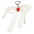 thumbnail image 1 of Lovely Strawberry Bowknot Phone Strap Charm Pendant with Star Accents Sturdy Handbag Adornment Craft Supplies for Girls, 1 of 4