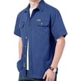 thumbnail image 2 of Fredd Marshall Men's 100% Cotton Short Sleeve Hiking Shirt with Pockets, 2 of 4