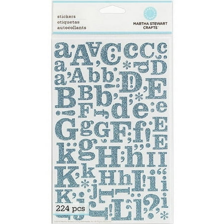 Martha Stewart Large Blue Glitter Alphabet Stickers