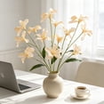 thumbnail image 5 of AOMXGD 5 Colors Oil Painting Style Artificial Flame Orchid Silk Flowers Faux Floral Stems For Wedding Arch Home Vase Decor Window Display Bouquet DIY, 5 of 6