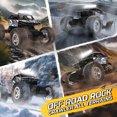 thumbnail image 4 of DEERC DE45 1:14 Remote Control Truck, RC Car Toy Rock Crawler, 4WD Off Road Monster Truck with Metal Shell Dual Motors LED Headlight 90 Min Play, 4 of 8