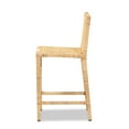thumbnail image 3 of Baxton Studio Sofia Modern and Contemporary Natural Finished Wood and Rattan Counter Stool, 3 of 7