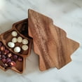 thumbnail image 7 of Christmas Tree Shaped Wooden Serving Tray Charcuterie Board Compartment Snack Platter for Breakfast Fruits Nuts Holiday Party Home Decor, 7 of 7