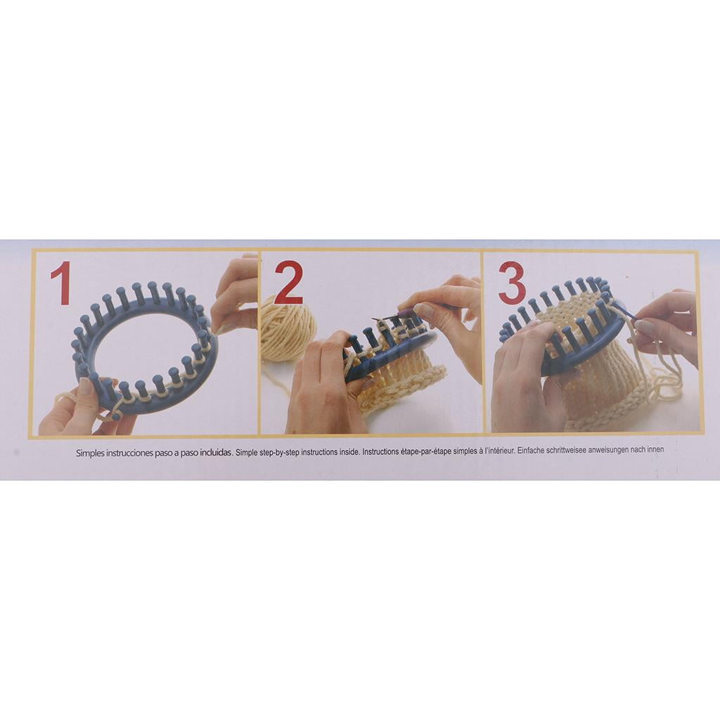 FVDPWYE Long & Round Knitting Loom Set with Hook Needle Kit Yarn Cord Knitter Hat Looms