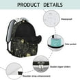 thumbnail image 3 of Gothic Moon Backpack for Student Waterproof Durable School Bag with Celestial Starry Night Print, Adjustable Straps, Breathable Padding, Large Capacity for School and Outdoor Use, 3 of 4