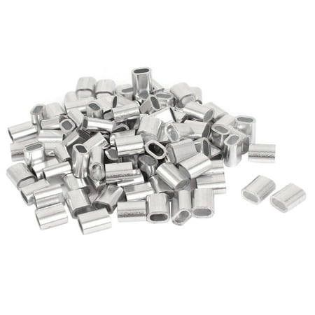 

2.5mm Single Hole Wire Rope Aluminum Sleeves Cable Crimps 100pcs