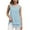 C-Flower Light Blue, variant on Women's Sleeveless Chiffon Tank Top Double Layers Casual Blouse Tunic,White,2XL