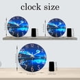 thumbnail image 6 of Blue Wall Clock for Living Room 16 Inch Analog Wall Clocks Battery Operated Modern Moon Clock for Kitchen, 6 of 7